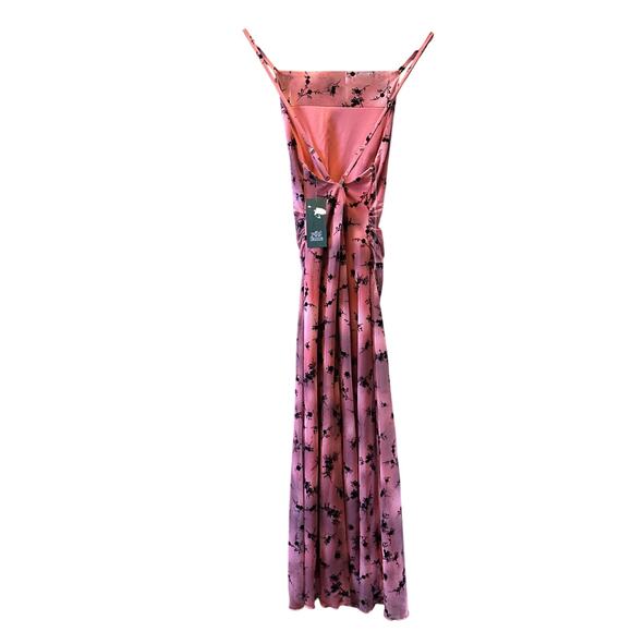 Wild Fable S Crisscross Back Flocked Mesh Midi Slip Dress  Y2K Coquette Formal - Picture 3 of 9